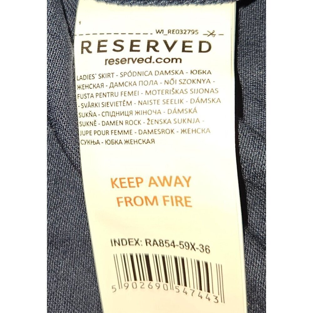Reserved Navy Embroidered Floral Tulle Midi Skirt S - Picture 11 of 14